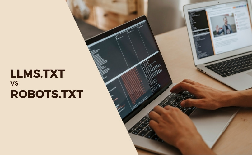 llms.txt vs robots.txt blog banner